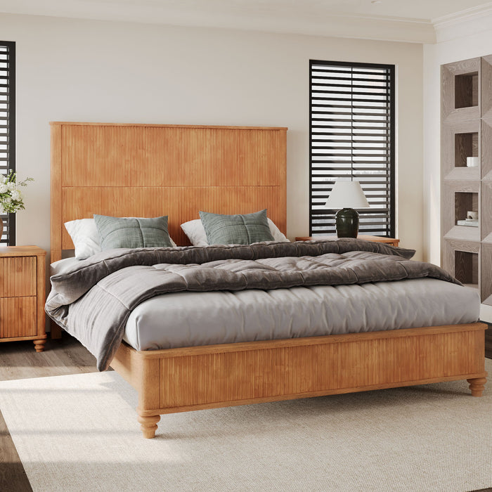 Platform Bed Frame With Tall Headboard