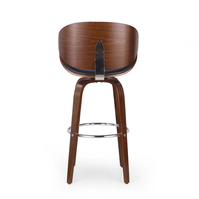 Lumos - Mid Century Modern Upholstered Swivel Barstool