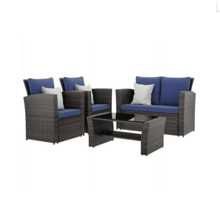 Modern Patio Set With Table And Cushions