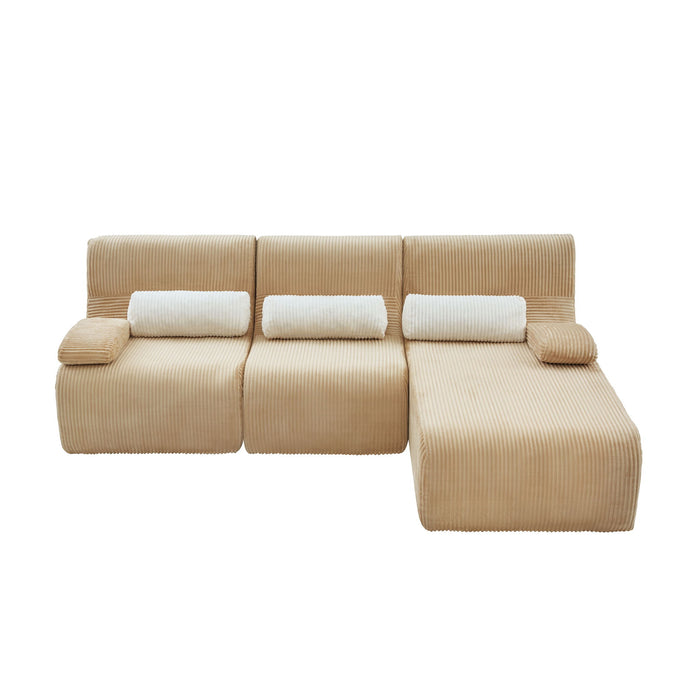 Oversized Sectional Sofa, Living Room Seating With Modular Design