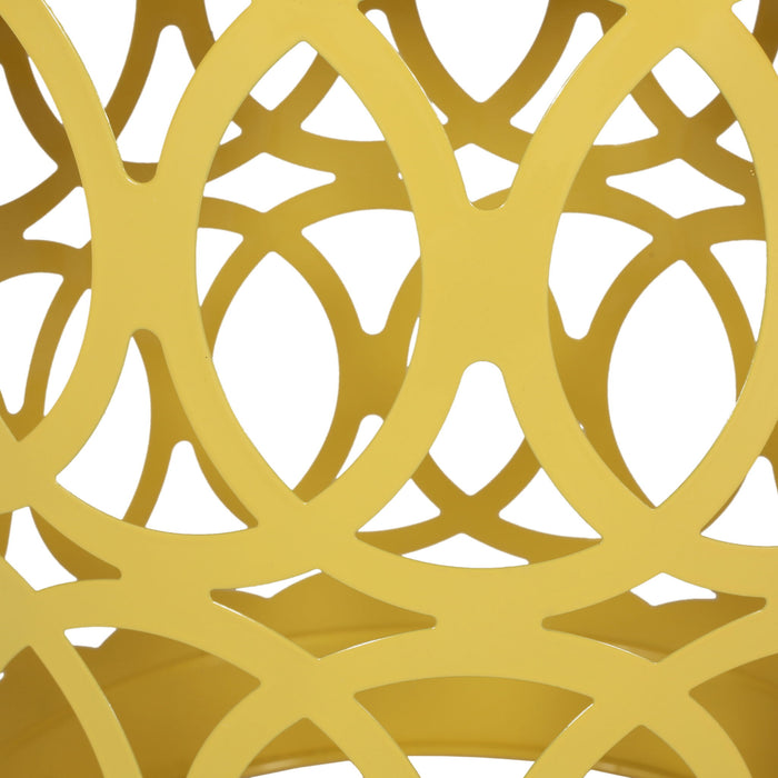 Outdoor Metal Large End Table, Modern Design