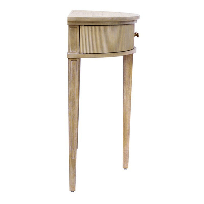 Vintage Inspired Storage Console Table With Fluted Doors