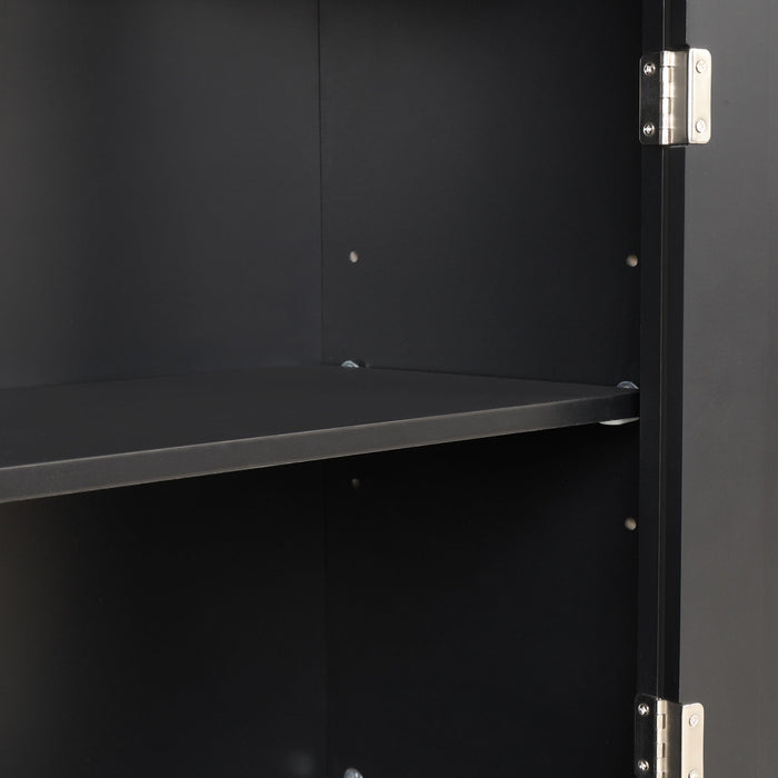 Tall Freestanding Bathroom Storage Cabinet With Drawer And Adjustable Shelf