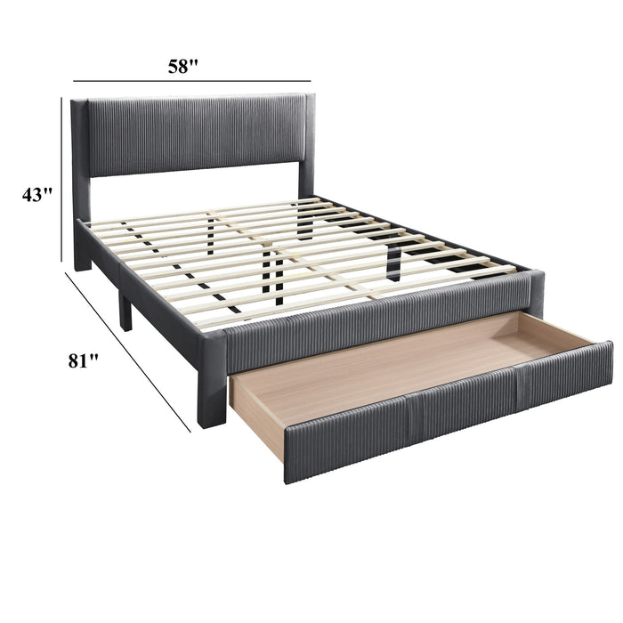 Contemporary Bed & Storage Drawer