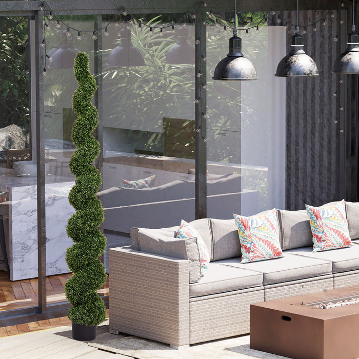 Artificial Outdoor UV Resistant Plastic Boxwood Topiary Spiral Tree