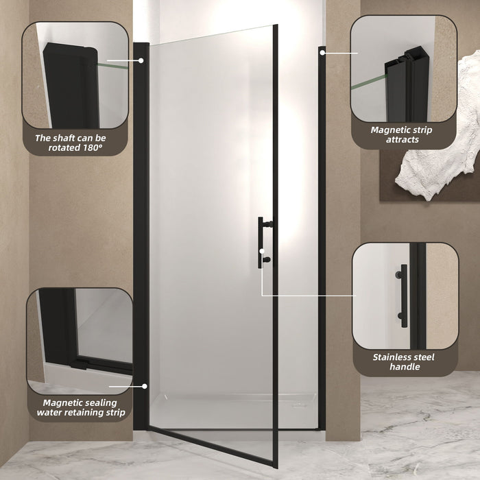 Shower Door With Glass And Explosion Proof Safety Film
