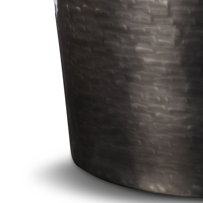 Troy - Metal Accent Table - Antique Silver
