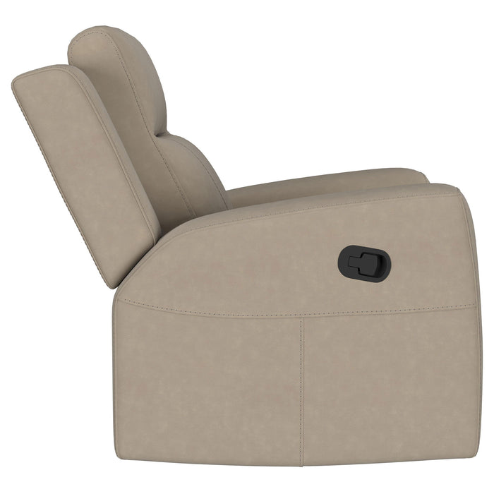 Slater - Upholstered Recliner Chair With Manual Recline - Taupe