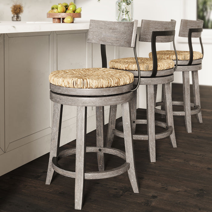 Stool With Natural Seagrass Seat