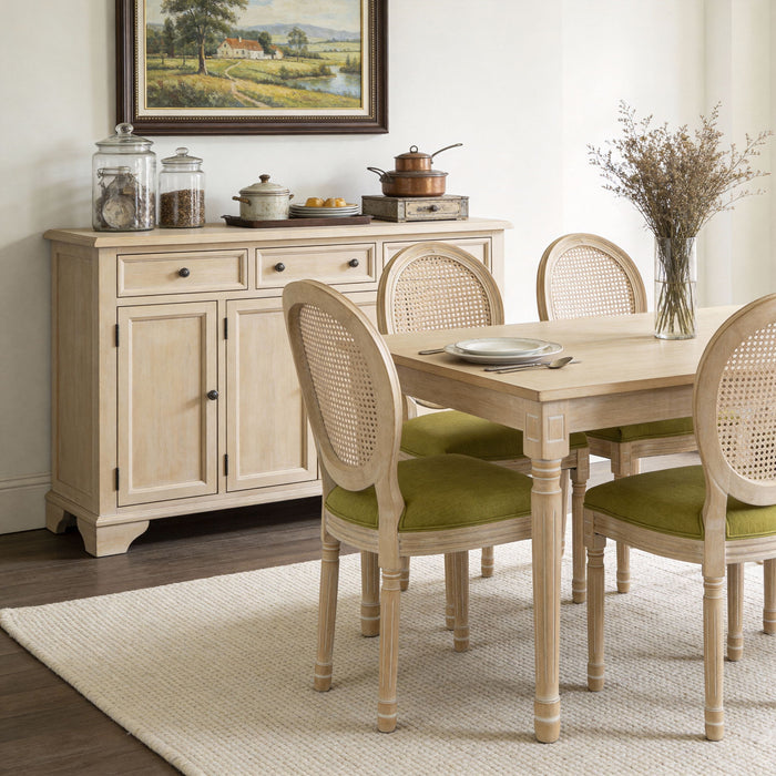 French Country Dining Chairs & Round Back (Set of 2)