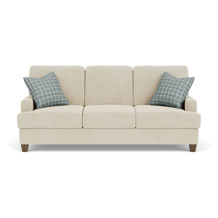 Moxy - Fabric Sofa, T-Shaped Seat Cushion, Straight Track Arms