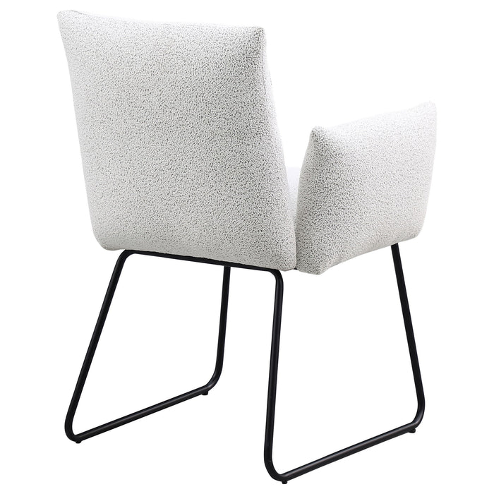 Donica - Upholstered Dining Arm Chair (Set of 2) - Light Gray