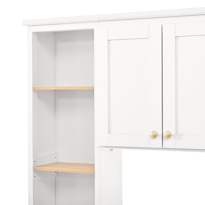 Computer Desk With Hutch, Workstation With Desk Grommet & Keyboard Tray
