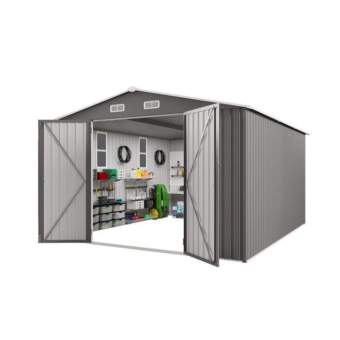 Large Outdoor Storage Shed With Lockable Door, Air Vent