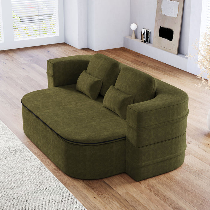 2 In 1 Foldable Sofa Bed With Multi Functional Blanket, Floor Lounge Sofa