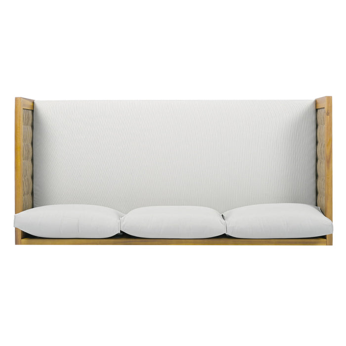 Claremont - 3 Seater Daybed Teak Acacia Wood Water Resistant Cushions
