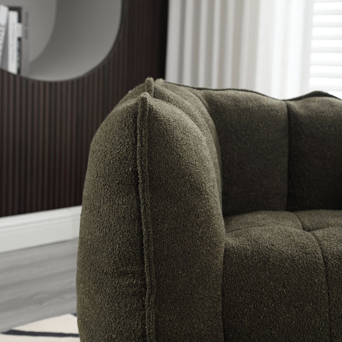 Soft Chenille Bean Bag Chair With High Resilient Foam