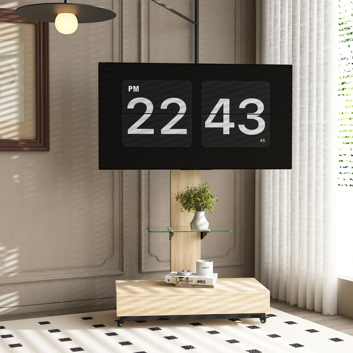 Adjustable Height Mobile TV Cart