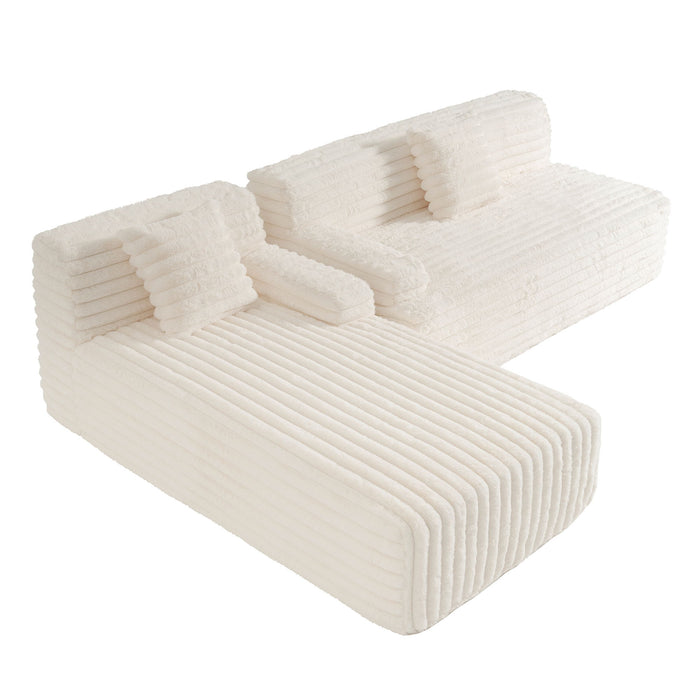 Cloud Sectional Sofa Upholstered Couch Free Combined Sofa