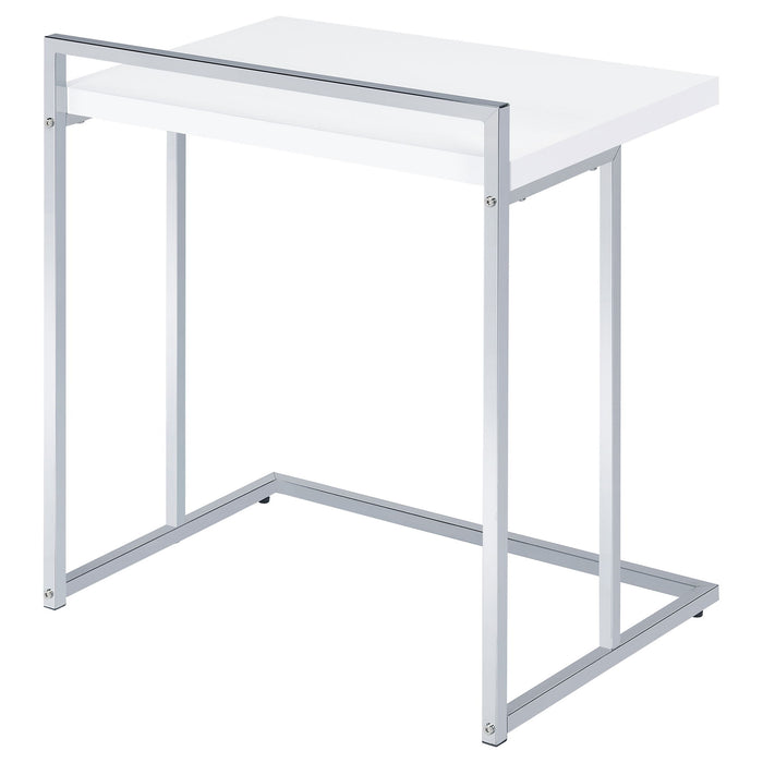 Rectangular Top Snack Table - White