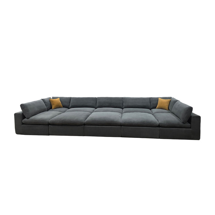 Custom Configuration Modular Sectional & Toss Pillows