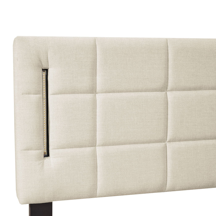 Upholstered Platform Bed With Trundle & Drawers