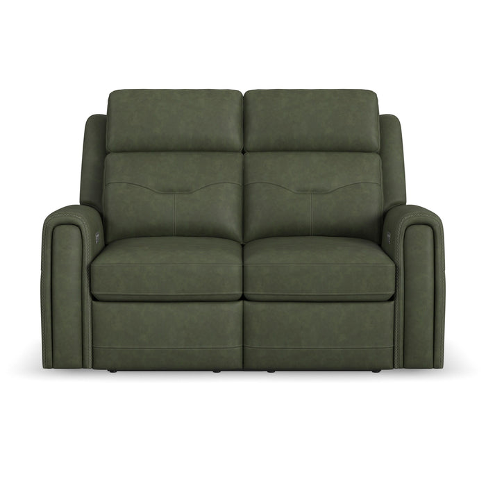 Felix - Power Reclining Loveseat With Console, Power Headrest, Lumbar, Heat & Massage