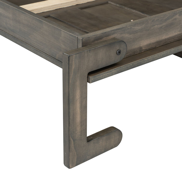 Murphy Bed With LED Light, Foldable Wall Bed Cabinet