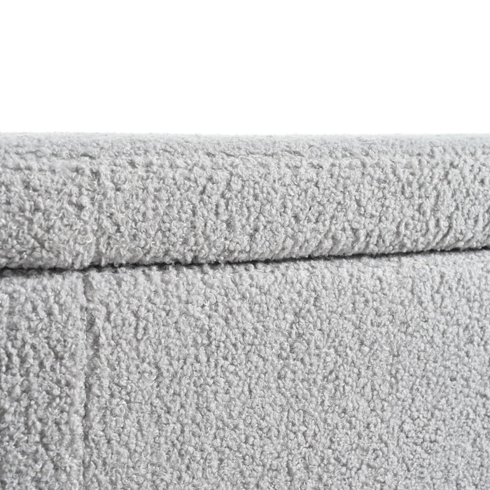 Upholstered Oval Storage Bench For Living Room