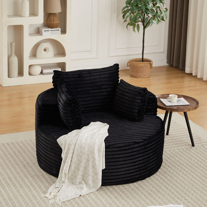 Modern Single Sofa With Backrest Pillow For Living Room