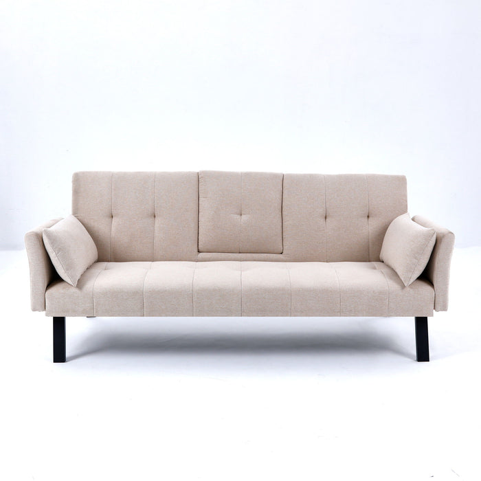 Sofa Bed With Foldable Design And Cup Holder