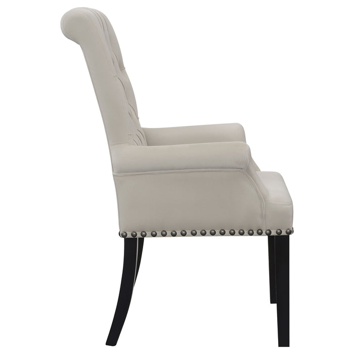 Norwich - Dining Arm Chair With Button Tufting And Rolled Top