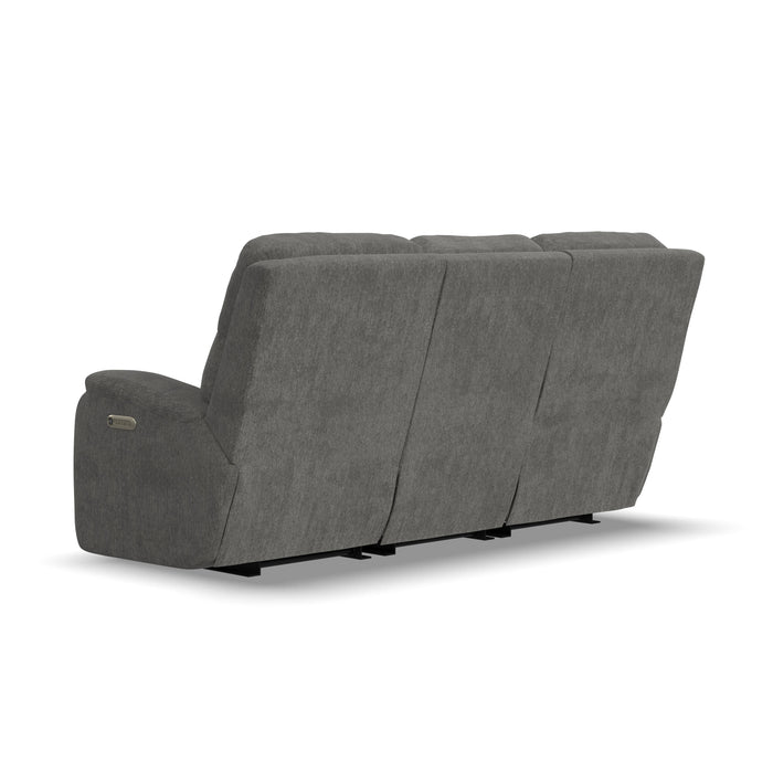 Penn - Fabric Power Reclining Sofa With Power Headrests & Lumbar