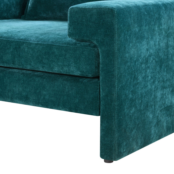 Upholstered Accent Chair With Wide Armrests And Ergonomic Back Support