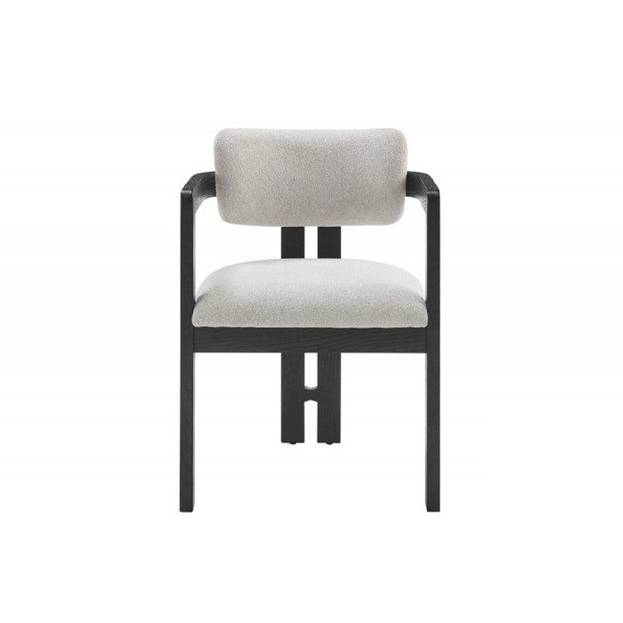 Upholstered Dining Armchair - Black