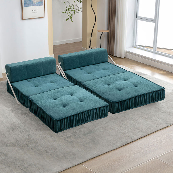 Folding Sofa With Removable Back Cushion, Convertible Futon Sleeper Chair