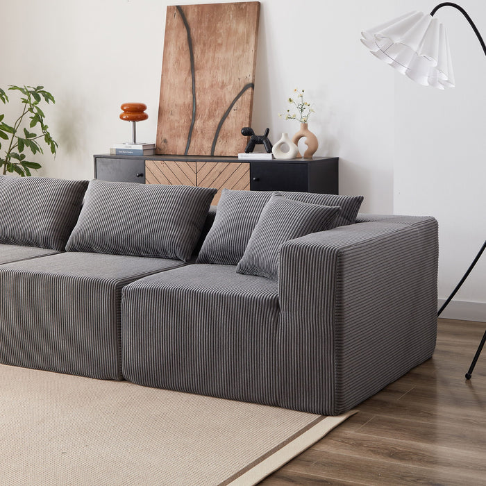 Modular L Shaped Sectional Compressed Sofa, Free Combination