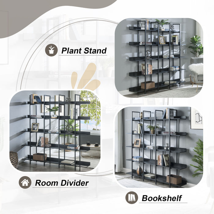 Vintage Industrial 5 Tier Bookcase