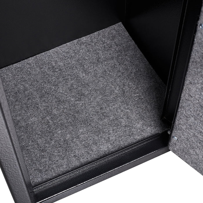 Large Capacity Quick Access Fingerprint Gun Safe, 4 - 5 Gun Biometric Metal Rifle Gun Security Cabinet Safe Locker - Black