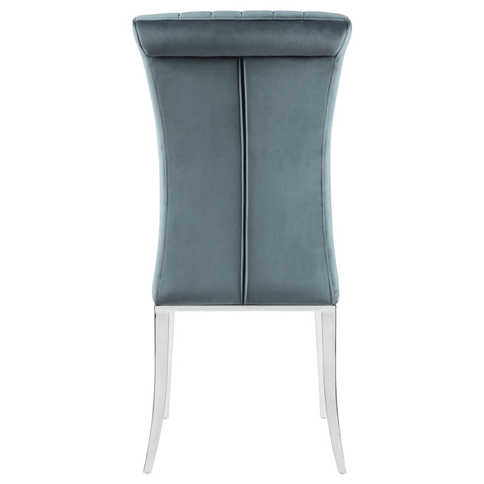 Tufted Side Upholstered Dining Chair (Set of 2) - Gray