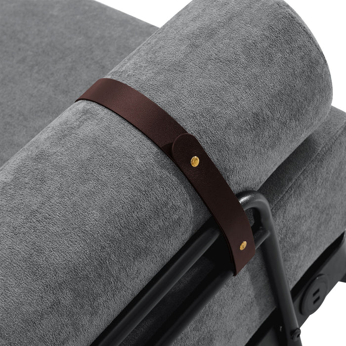 Modern Loveseat Sofa 2 Seater With USB Ports, Cylindrical Armrests