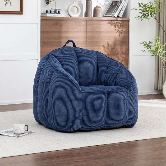 Giant Bean Bag Chair Sofa For Living Room - Dark Blue