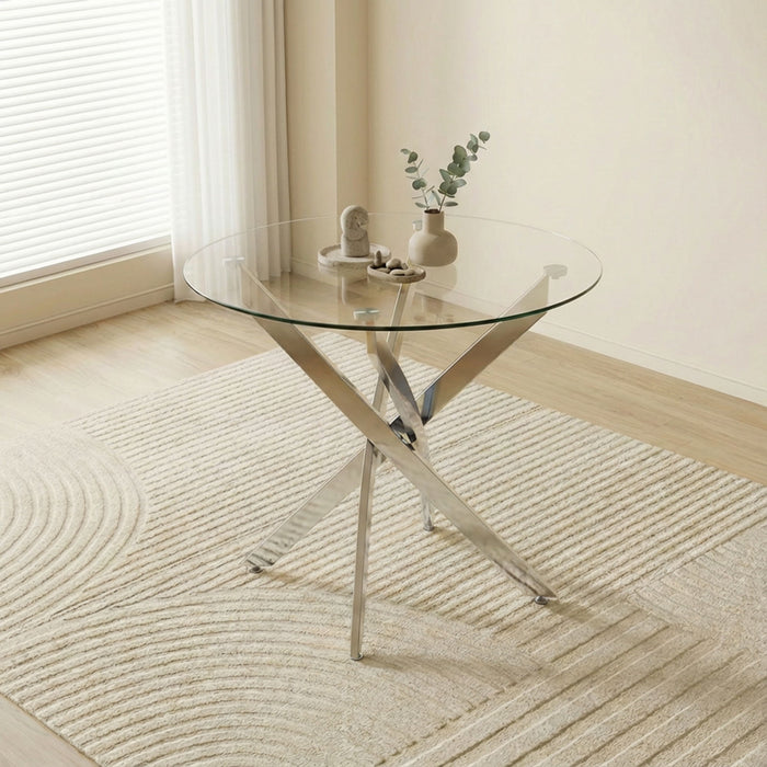 Round Dining, Kitchen Table For Dining Room - Chrome