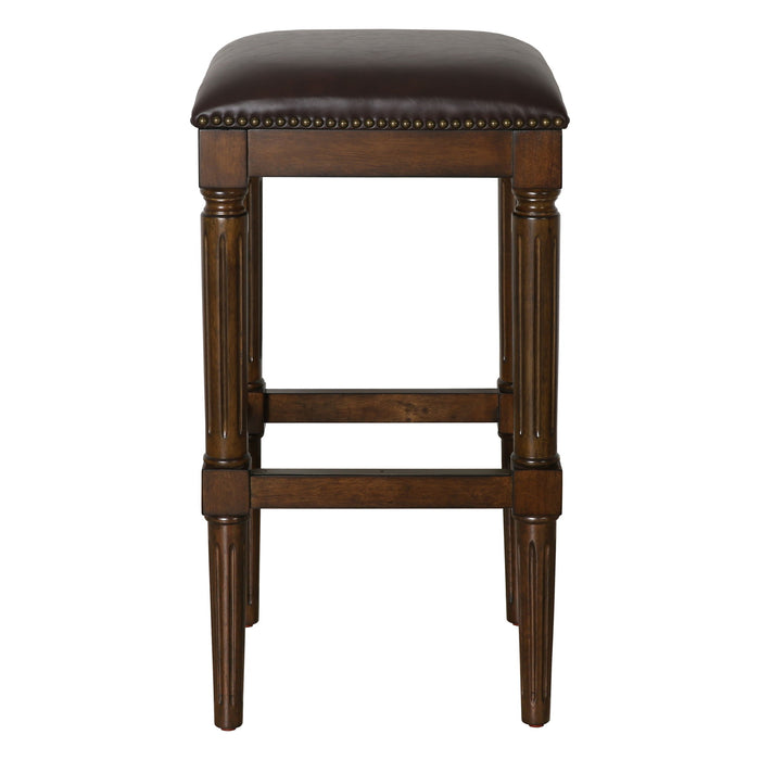 Square Stool With Upholstered Seat