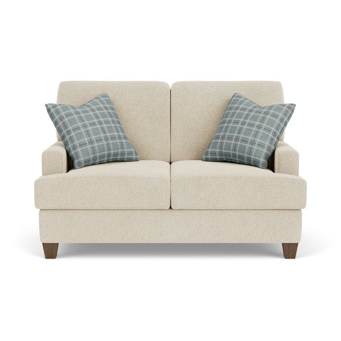 Moxy - Fabric Loveseat, T-Shaped Seat Cushion