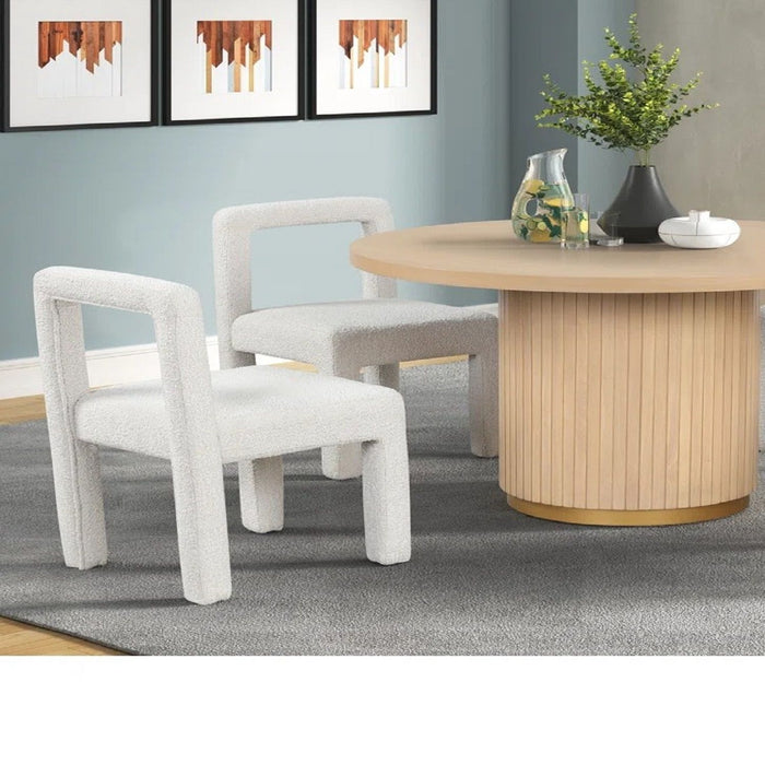 Dining Chairs With Square Open Back (Set of 2)
