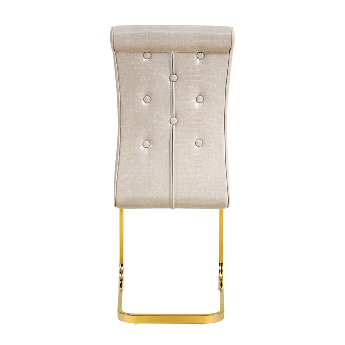 Elegant Design Alligator Skin Upholstered Dining Chairs