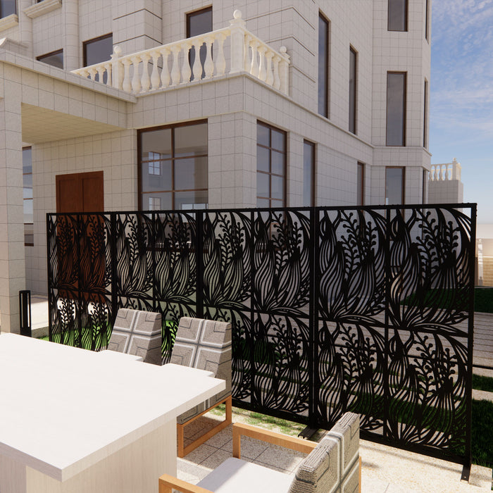 Free Standing Decorative Privacy Screen, Outdoor And Indoor Divider