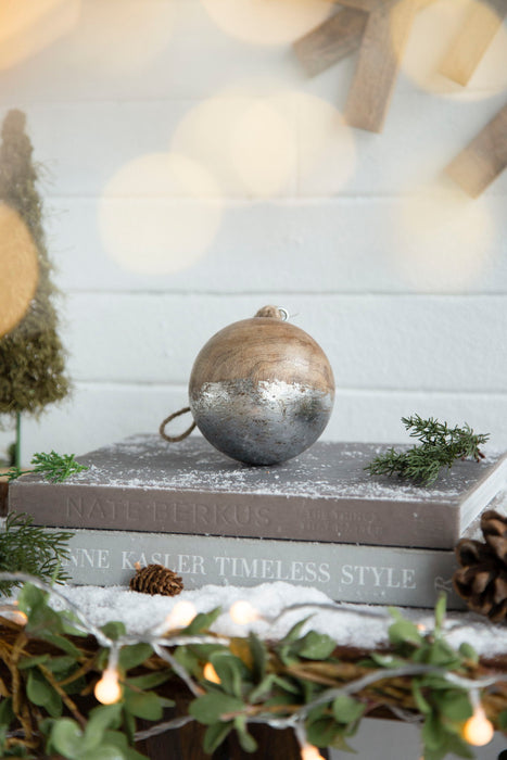 Christmas Ball Ornaments, Wood Decorative Hanging Ball Christmas Tree Ornaments For Holiday Party Decorations