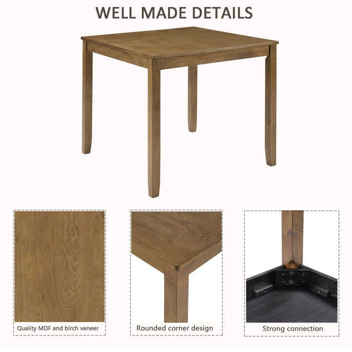 5 Piece Counter Height Dining Table Set With 4 Chairs